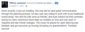 Great wedding feedback from facebook. DJ Kdub, MC, DJ, Music, Oregon, Entertainment, Receptions, Weddings, Speaker system, Reviews
